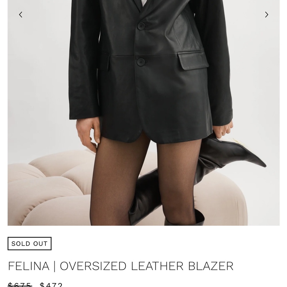 SEXY buttery soft Felina Classic Black Leather Jacket - Picture 8 of 8